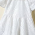 thumbnail image 4 of WOYY Girl's Lace Flutter Sleeves White Dress Elegant Breathable A-Line Dress, Sizes 2-8, 4 of 8