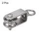 thumbnail image 3 of 2 Paquete de Rueda de Polea de Acero Inoxidable 304, M30 U Tipo Doble Rodamiento Rueda de Polea de Cable Carga 400lbs, 3 of 6