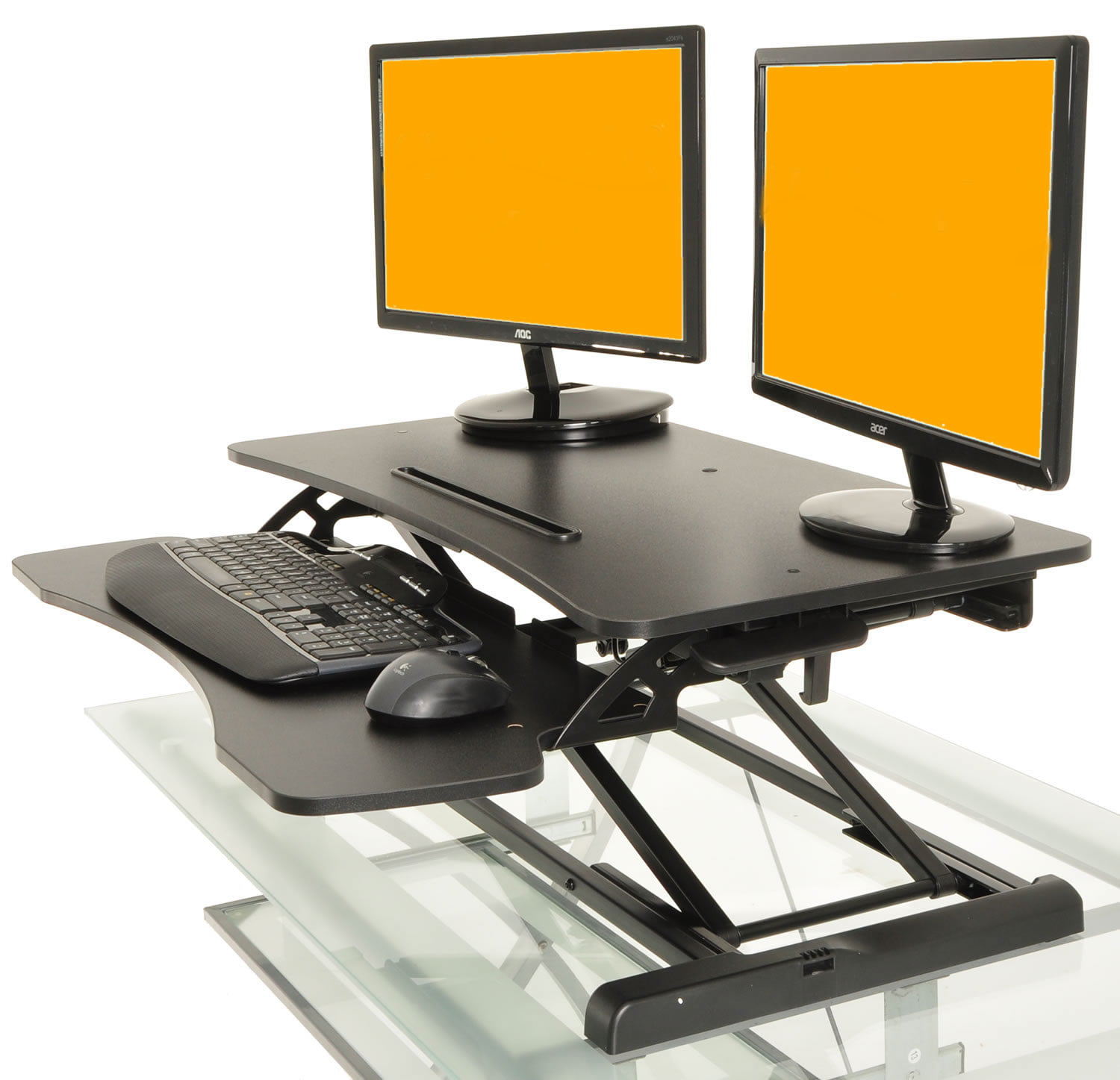 Height Adjustable Standing Desk Monitor, Ergonomic Standing Desk Computer Workstation