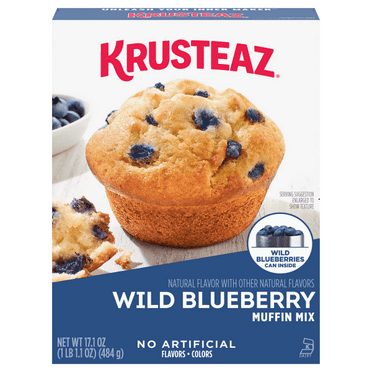 pack of 2 Krusteaz Wild Blueberry Muffin, 17.1 oz