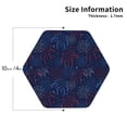 thumbnail image 3 of Pofeuu Firework Print Leather Coasters Set of 6, Round Cups Mugs Mat Pad for Home Kitchen Heat Resistant Drink Coasters,Hexagon, 3 of 7