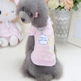 thumbnail image 5 of Frogued Pet Cat Letter Cartoon Printed Vest Fabric Patched Polar Fleece Dog Clothes (Pink,XL), 5 of 13