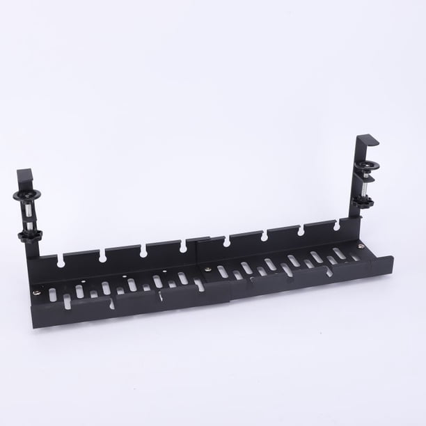 Caja de almacenamiento retráctil de acero al carbono debajo de la mesa, cesta de almacenamiento de cables de datos, acabado sin perforaciones