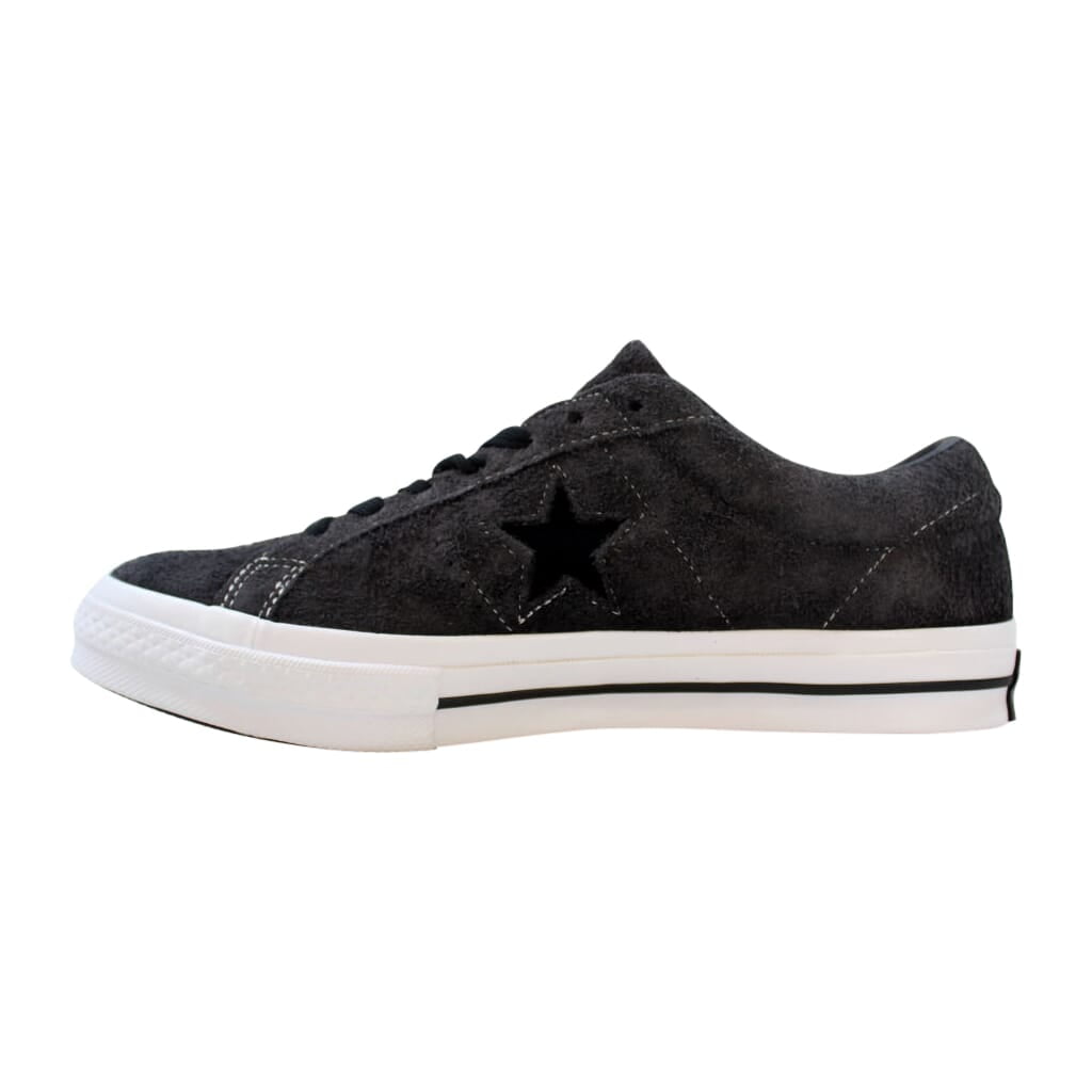 Converse One Star Ox Almost Black Black White Vintage Suede 163247C Men s Size 9 Walmart
