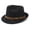Black, variant on Avaner Men's Classic Manhattan Felt Fedora: Gangster Jazz Fedora Hat with Belt Buckle Accent, Short Brim for Business Casual Retro Style, Unisex