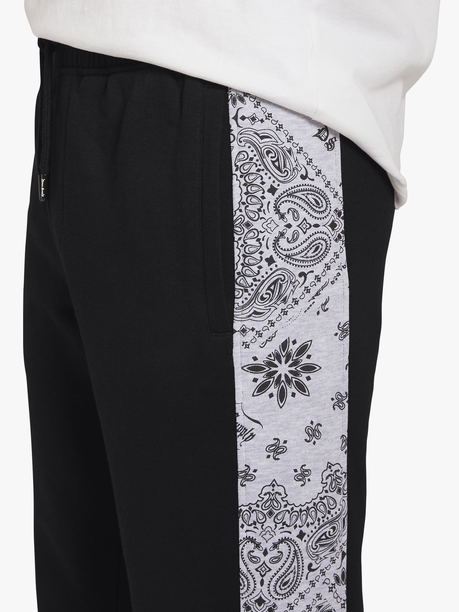 Dogg Supply by Snoop Dogg All-Gender Men's and Women's Extended Size Bandana Print Fleece Joggers, Sizes 4XL-5XL
