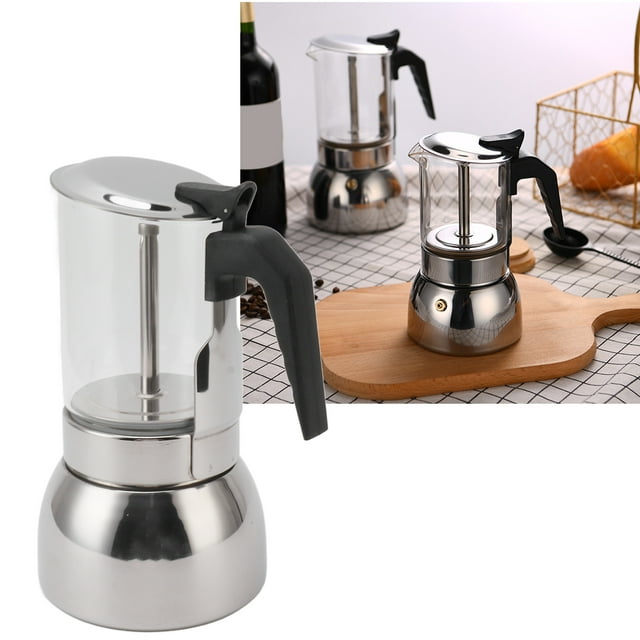 Stainless Steel Portable Coffee Maker High Temperature Resistant Double Valve for Home Coffee Shop