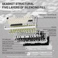 thumbnail image 5 of ATTACK SHARK X86 75% Wireless Gasket Mechanical Keyboard with Knob, CNC Aluminum Turd, 3 Mode Connectivity,82 Key Hot Swappable,Custom Linear Switches RGB Gaming Keyboard for Win/Mac/Linux-Star White, 5 of 10