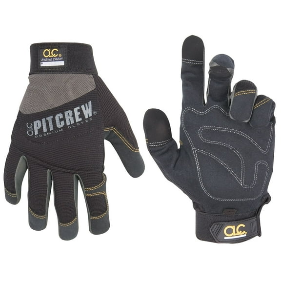 Work Gear 205BM Medium Black and Gray Engine Crew Mechanics Gloves