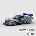 thumbnail image 3 of Nissan Skyline GTR R34 Compatible with LEGO Car Kit Speed Champions Fast and Furious Toy Model Building , Collectible with Racer Minifigure - 332 Pieces, 3 of 5