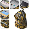 thumbnail image 4 of Black Sunflower Backpack for School,Cute School Bag,Schoolbag with Adjustable Shoulder Straps & Padded Back,16.9 Inch, 4 of 5
