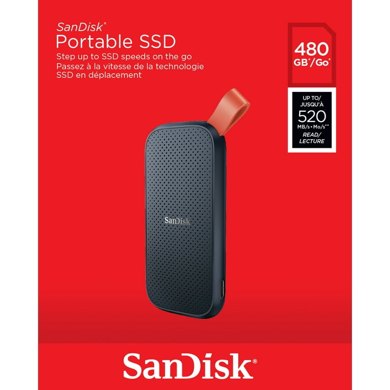 SanDisk 480GB Portable SSD - SDSSDE30-480G-AW25