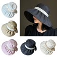 thumbnail image 5 of Casual Adjustable Breathable Wide Brim Sun Hat Sun Protection Fisherman Hats Bucket Cap BEIGE, 5 of 8