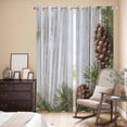 thumbnail image 3 of Kitchen Curtains 84 Inch Length 2 Panels, Vintage Pine Cones Grommets Window Treatment Curtain, Retro Botanical Watercolor Wooden Thermal Curtains Drapes for Living Room/Bathroom, 3 of 9