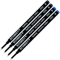 Schmidt 888 Safety Ceramic Rollerball Refill - Black, Blue Ink (Broad Tip 1.00mm) - Pack of 4
