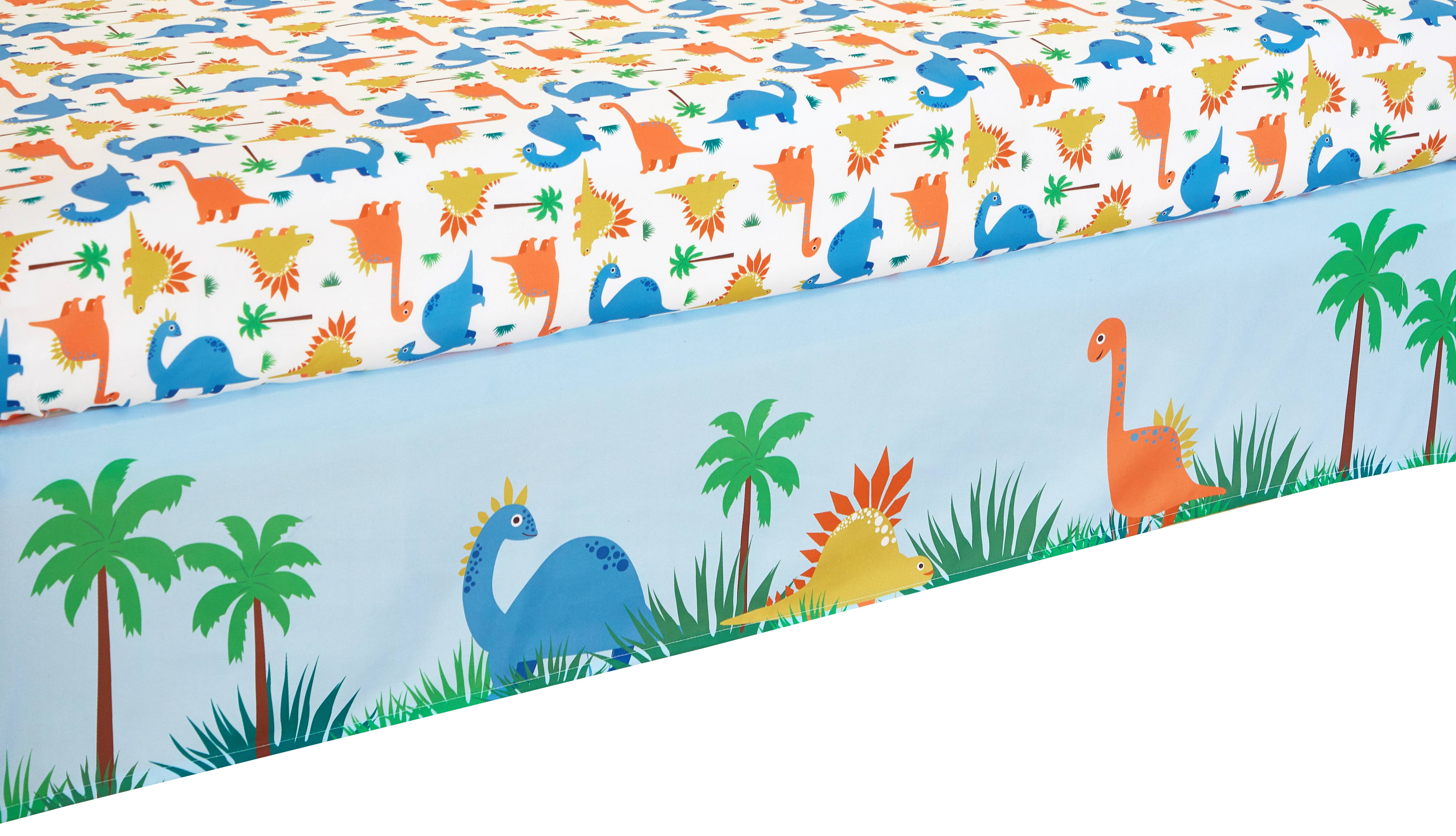 Nanshing Dino Paradise 3 Piece Baby Nursery Crib Bedding Set, Multi-Color
