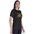 thumbnail image 2 of Inkmeso Women T-shirt "I'm Not A Witch I'm Your Wife" Graphic Witchy Marriage Short Sleeves Jersey Shirt, 2 of 9