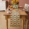 thumbnail image 2 of Brown Desert Camels Table Runner 90 Inches, Tropical Date Coconut Trees Cords Leaves Bed Runner Dresser Scarves Tabletop for Indoor Outdoor Parties/Ceremony/Banquet, 13" x 90", 2 of 8