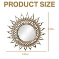 thumbnail image 2 of GJX Wall Mirrors Decorative,Room Decoration Hanging Mirror,Flexible Frame Decorative Mirror,Swipe Gold, 2 of 7