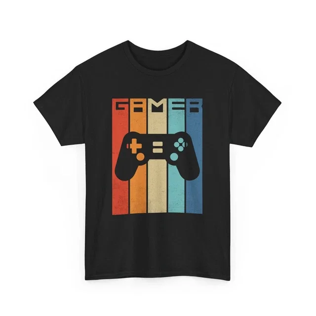ALVORD T-Shirt Pixel Gamer, Tee-Shirt de Jeu Vidéo 8-Bit, T-Shirt Graphique Rétro Amusant Unisexe P-5TG