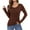 23# Coffee, variant on Women's Long Sleeve T-Shirt Scoop Neck Basic Layer Stretchy Shirts Hot Pink S