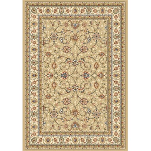 Dynamic Rugs AN46571202464 Ancient Garden 3 ft. 11 in. x 5 ft. 7 in. 57120-2464 Rug - Light Gold/Ivory