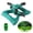 Green, variant on Sprinklers for Yard, KIMHY Lawn Sprinkler with 1/2" Connector for Yard, Garden, Water Sprinkler for Lawn, 360° Rotating Oscillating sprinkler Built in Adjustable Sprayers for Grass, 1/2" Hose