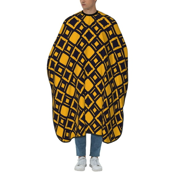ZICANCN Hair Cutting Cape for Adults, Trends Yellow Decor Backdrop Cape Salon Barber Cape for Hair Stylist Shampoo Capes Waterproof 55x66 IN