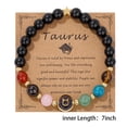 thumbnail image 3 of Taurus Zodiac Bracelet 12 Constellations Stone Beads Adjustable Silver Charms for Women Birthday Gift, 3 of 6