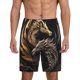 thumbnail image 1 of Balery Vintage Metal Dragon Pantalones cortos de pijama de punto de algodón para hombre con cinturilla y bolsillos-4X-Large, 1 of 6