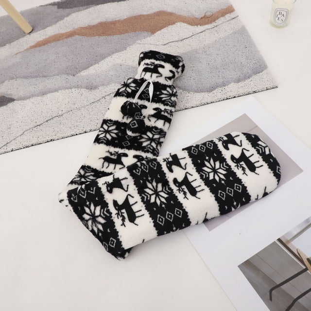 Bolsa de agua caliente BS bolsa de agua caliente de dibujos animados Reino Unido calentador de manos de peluche navideño bolsa de agua caliente con relleno de agua larga
