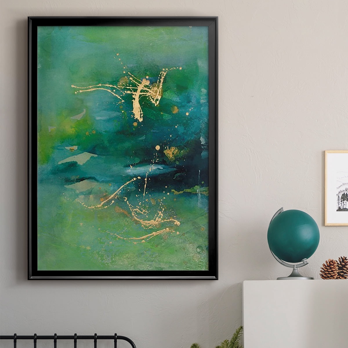 Peaceful Diptych II Premium Framed Print, in Gold, Black, or Silver - Ready to Hang