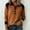 Orange, variant on BUIGTTKLOP Womens Long Sleeve Tops Casual Long Sleeve Shirts Lapel Denim Patchwork Solid Color Pullover Tops
