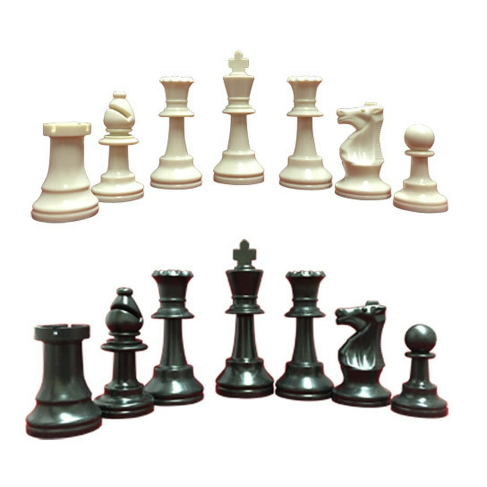 Heavy Weighted, School, Club, Tournament Chess Set, Black/White 34
