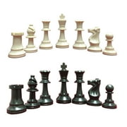 Heavy Weighted, School, Club, Tournament Chess Set, Black/White - 34 Chess Pieces (2 Extra Queens), 3.75" Tall King, Instructions on How to Play Chess