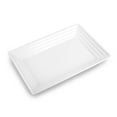 thumbnail image 2 of Smarty 11" x 16" White Rectangular Groove Rim Plastic Serving Trays 24ct, 2 of 4