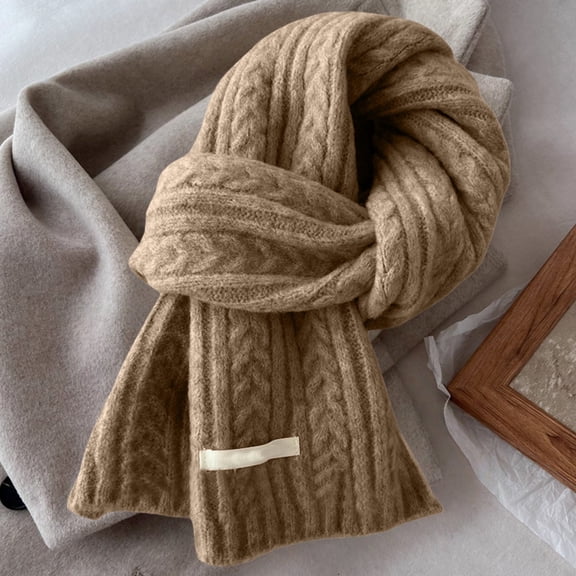 Women's Wool Scarf ,Winter Checked Scarves for Women, Large Soft Thick Shawls and Wraps