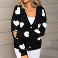 thumbnail image 2 of LSLJS Cardigan Sweaters for Women Button Down Sweaters Casual Trendy Valentine's Day Heart Print Fall Cozy Sweaters, Gifts for Women, S-XL, 2 of 6