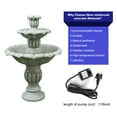 thumbnail image 6 of Willwolfer 35'' H 3-Tier Outdoor Water Fountain - With Submersible Electric Pump- Garden Cascading Waterfall for Yard Patio Lawn Home Decor, 6 of 13