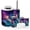 Color 3, variant on Bathroom Accessory Set 6 Piece with Cosmic Starfield Golden Trail Purple Teal Nebula Galaxy Toothbrush Holder, Soap Dispenser, Soap Dish, Trash Can with Lid, Toothbrush Cup, Toilet Brush Holder