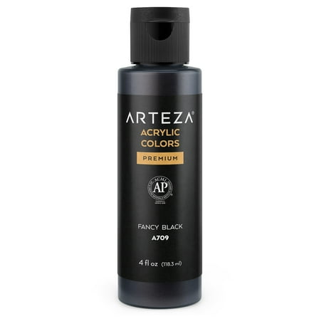 Arteza Iridescent Acrylic Paint, A709 Fancy Black, 118ml bottle