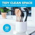 thumbnail image 2 of Extra Large Rotating Utensil Holder Caddy with Sturdy No-Tip Weighted Base, Removable Divider by Cooler Kitchen, 2 of 8