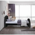 thumbnail image 5 of Meridian Furniture Brody Black Velvet Twin Bed, 5 of 7