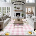thumbnail image 4 of Blue Easter Bunny Area Rug 5x8 Washable Rug Non Slip Spring Daisy Modern Pink Buffalo Plaid Large Area Rug Soft Stainresistant Indoor Floor Carpet for Living Room Bedroom Home Office Dining Room, 4 of 8