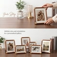 thumbnail image 6 of Unique Bargains Rounded Edge Minimalist Bauhaus Plastic Photo Frame Wood Red 5" x 7", 6 of 6