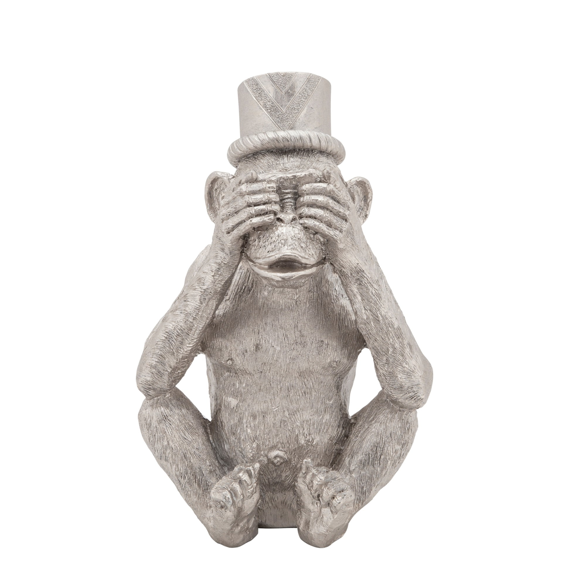 Speak, Hear Or See Monkeys W/ Hat 