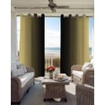thumbnail image 4 of Yellow Black Ombre Blackout Curtains 45 Inches Long for Bedroom, Modern Gradient Abstract Art Thermal Insulated Room Darkening Black Out Window Curtain Panels Grommet Drapes for Living Room, 4 of 8