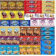 One Stop Cookies Individually Wrapped Variety Pack - Cookies Bulk Assortment Top Package Sampler (45 Count)