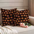 thumbnail image 2 of Halloween Outdoor Waterproof Pillow Covers, Fall Pumpkins Halloween Scary Funny Decorative Square Throw Pillowcase Sofa Cushion Sham for Patio/Couch/Chair, 24"x24" 2 Pack, 2 of 8