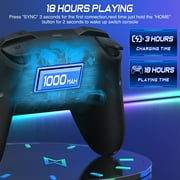 2 Pack Switch Controller, QQV Wireless Switch Controller for Switch 2/Switch/Lite/OLED with Programmable, Wake-up,Turbo